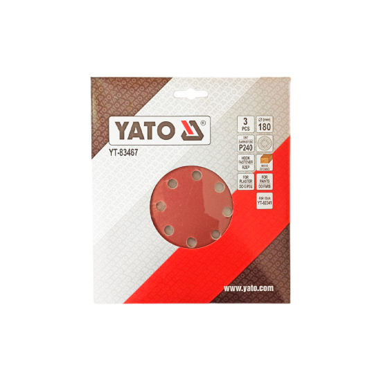 Наждачний папір YATO 180 мм (P240, 3 шт, код yt-83467).