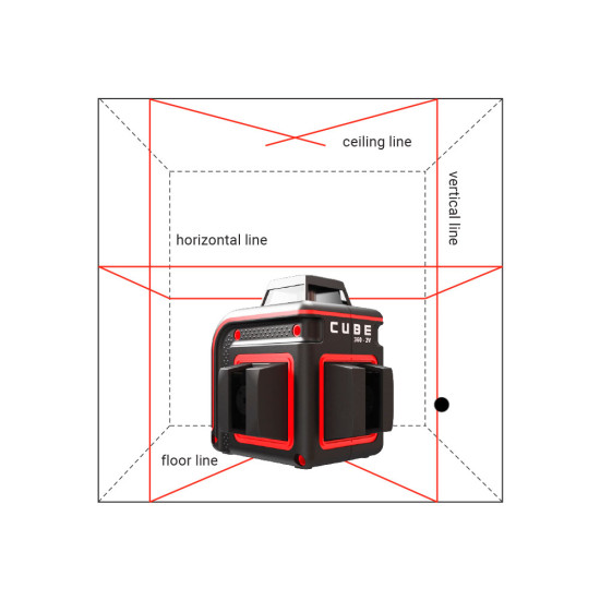 Нівелір лазерний лінійний ADA Cube 360-2V Professional Edition A00570