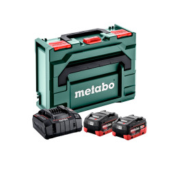 Акумулятор + зарядний пристрій Metabo LiHD 2x5.5 Аг + 1x ASC 145 + MetaBox 145