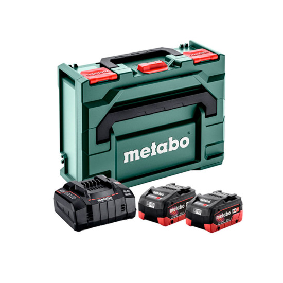 Акумулятор + зарядний пристрій Metabo LiHD 2x5.5 Аг + 1x ASC 145 + MetaBox 145